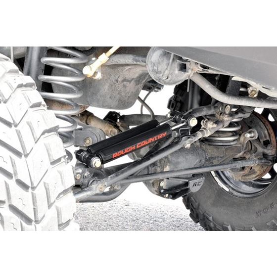 Dual Steering Stabilizer 2.5-6.5 Inch Lift Jeep Cherokee XJ/Comanche MJ/Wrangler TJ (87308) 2