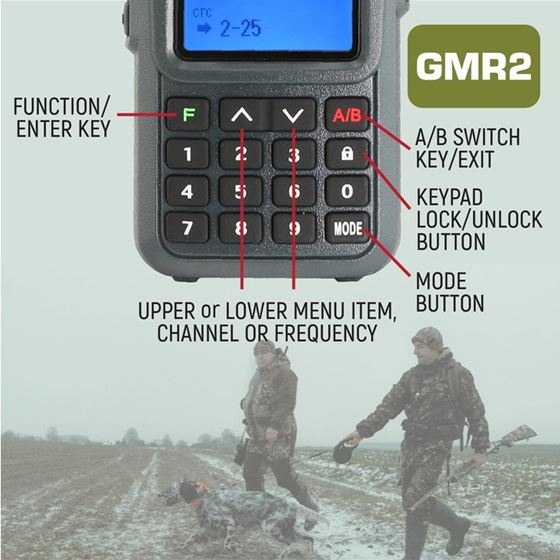 2 PACK - GMR2 Handheld GMRS FRS Radio pair - By Rugged Radios - Grey 4