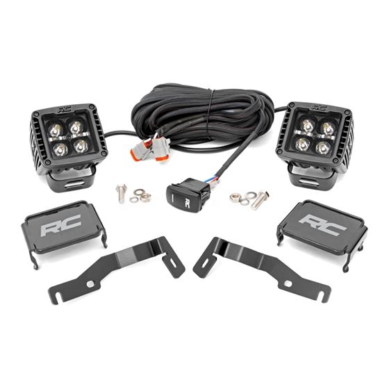 LED Light Kit Ditch Mount 2" Black Pair Amber DRL Toyota Tacoma (2024) (72104) 2