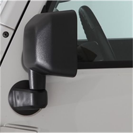 Half Door Side Mirrors - Black (7694) 4