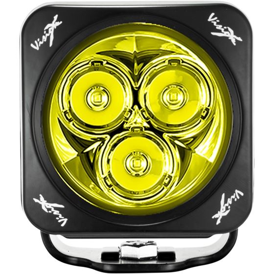 SINGLE 3.0" SQUARE SELECTIVE YELLOW 3 LED CANNON CG2 LIGHT INCLUDING PIG TAIL (9946788) 2