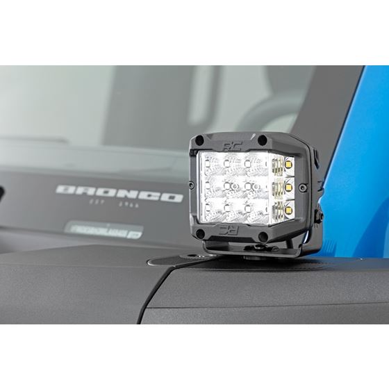 LED Light Kit Ditch Mount 2" Black Pair Amber DRL Ford Bronco (21-24) (71049) 4