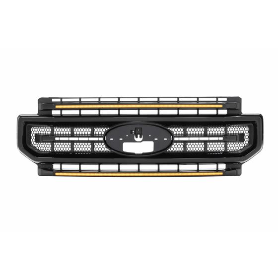 XBG LED Grille: Ford Super Duty (20-22) (Gloss Black / Amber DRL) (XBG11) 2