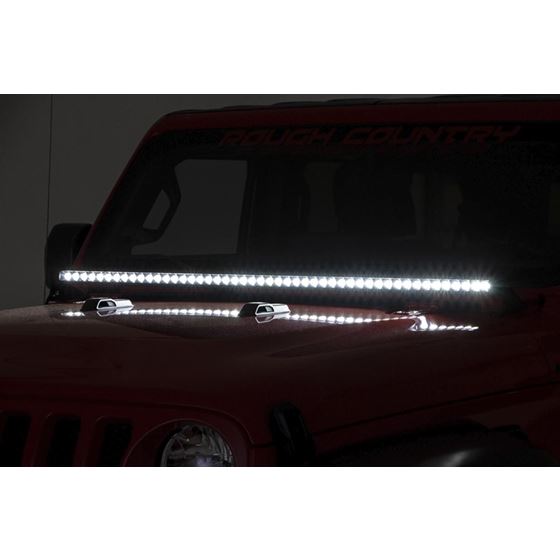 LED Light Kit Cowl Mount 50" Black Single Row Jeep Gladiator JT/Wrangler JL (18-24) (70057) 4