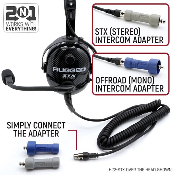 ULTIMATE HEADSET for STEREO and OFFROAD Intercoms - Over The Head or Behind The Head 4