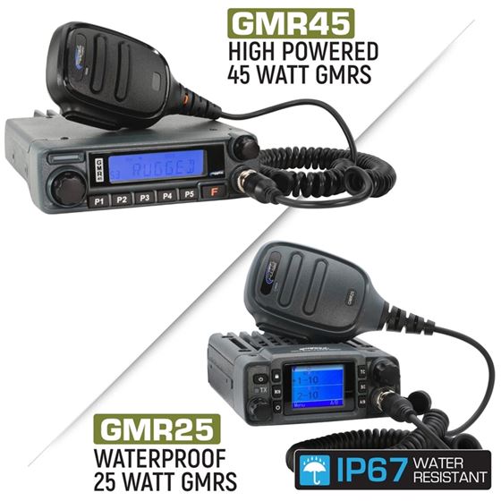 45 Watt GMR45 Jeep Wrangler JL JLU and Gladiator JT Two-Way GMRS Mobile Radio Kit 2