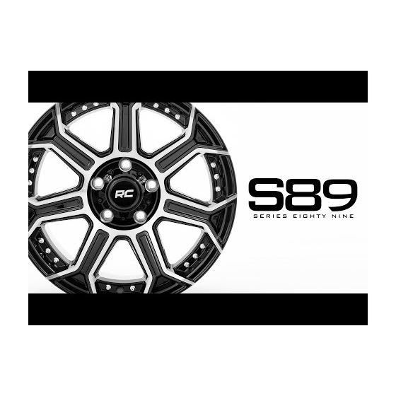 89 Series Wheel - One-Piece - Black Machined Gun Metal - 22x10 - 8x6.5 - -19mm (89221010)