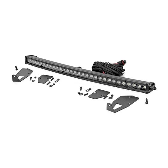 LED Light Kit Grille Mount 30" Black Single Row Ford Raptor 4WD (17-20) (70702) 2