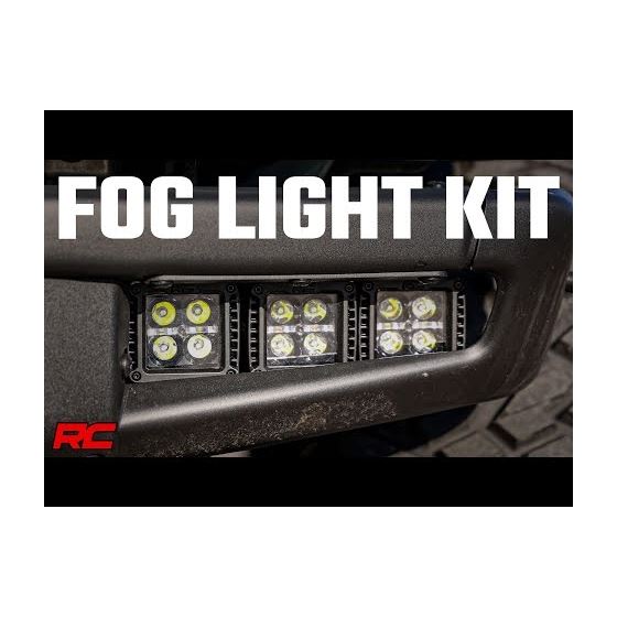 LED Light - Fog Mount - Triple 2" Black Pair - Amber DRL - Ford Bronco (21-23) (51088) 2