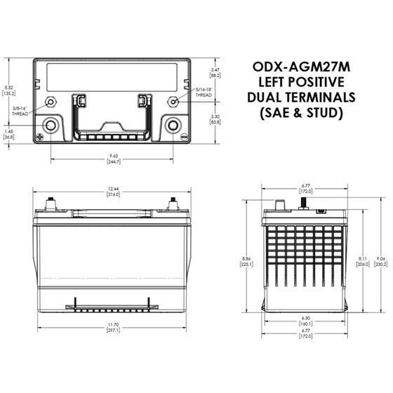 Extreme Battery 12V 92Ah (ODX-AGM27M) 2