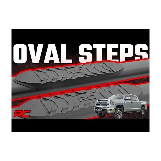 Oval Nerf Step - Crew Cab - Black - Toyota Tundra 2WD/4WD (07-21) (21009) 2