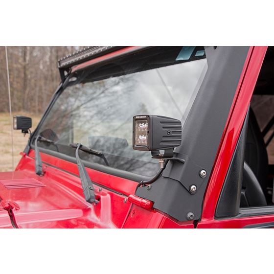 LED Light Mount Lower A-Pillar Pod Jeep Wrangler TJ (97-06) (70046) 2