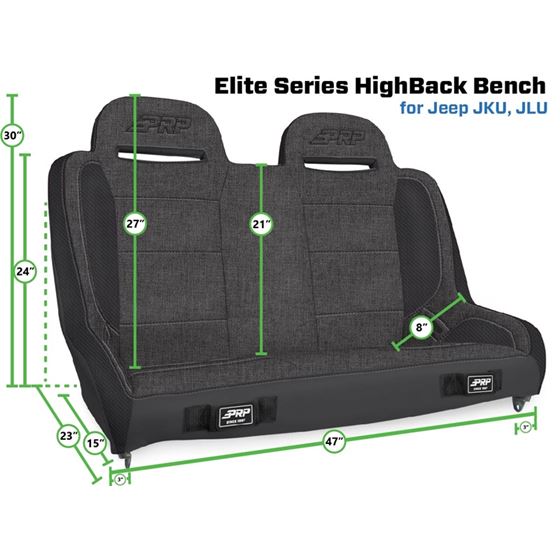Elite Series High Back Rear Suspension Bench Seat 2