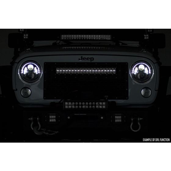 Mesh Grille 30" Dual Row LED Black White DRL Ram 1500 (13-18 and Classic) (70199DRL) 4