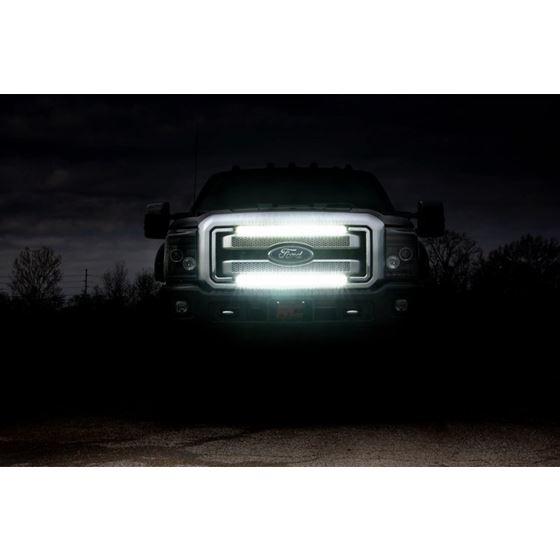 Ford Super Duty 30inch Black Series Cree LED Grille Kit 4