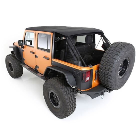 Bowless Combo Top Kit W/Tinted Windows - Protek Jeep 07-18 Wrangler (JK) 4 Door (9087135K) 4