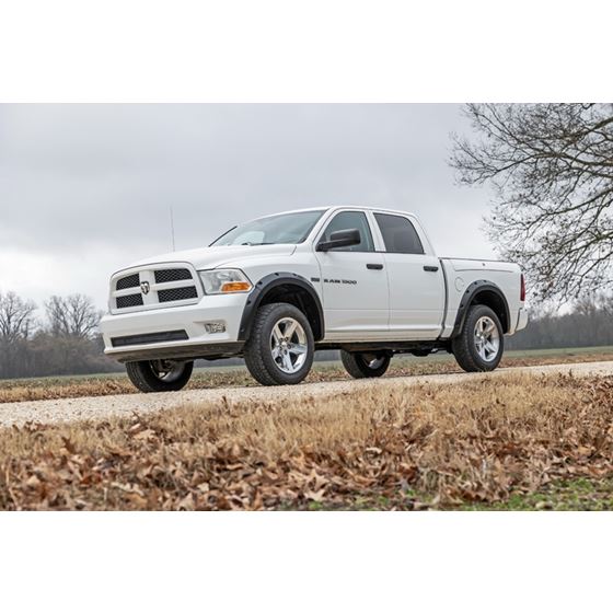 Traditional Pocket Fender Flares - Both Bumpers - GW7 White - Ram 1500 2WD/4WD 09-18 White (F-D10911
