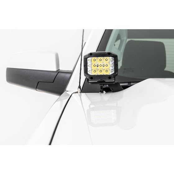 LED Ditch Light Kit 2in Black Pair White DRL Chevy/GMC 1500 (14-18 and Classic) (71054) 2