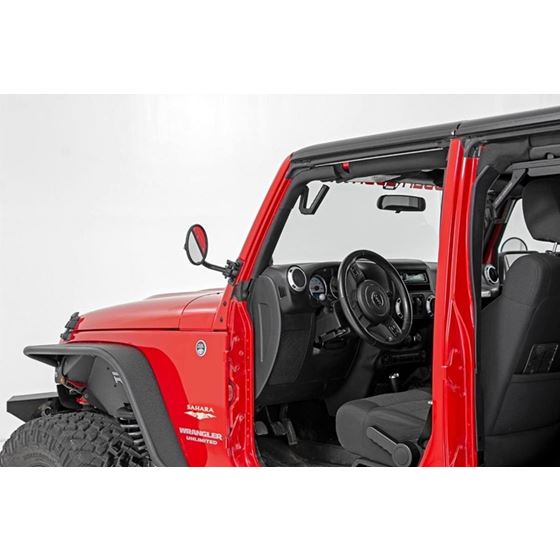 Jeep Classic Round Folding Mirror 07-18 Wrangler JK Rough Country 4