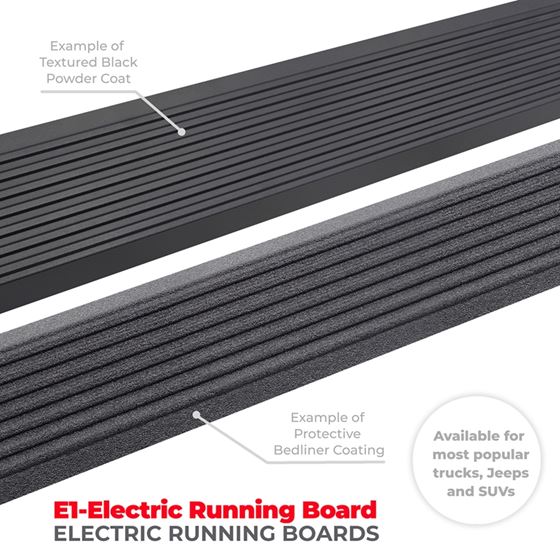 E1 Electric Running Boards With Mounting Brackets - Protective Bedliner Coating (20444580T) 2