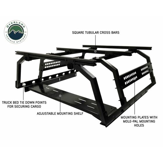 Discovery Rack with Side Cargo Plates With Front Cargo Tray System Kit Full Size Truck Short Bed Ap