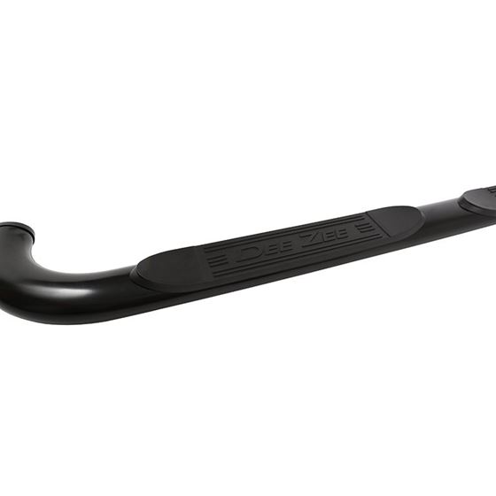 Textured Black Steel Side Steps 4 in Oval Cab Length 2