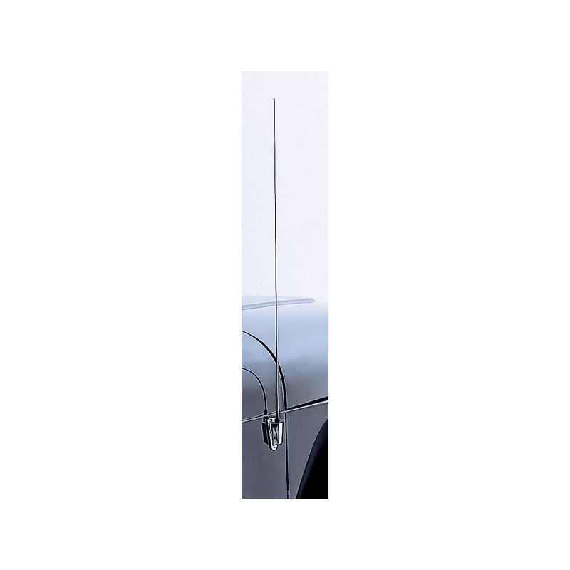 Antenna Mast and Base, Stainless Steel; 97-06 Jeep