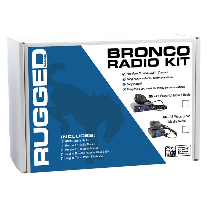 Ford Bronco Two-Way GMRS Mobile Radio Kit, 45 Watt