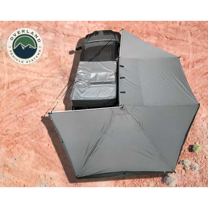 Nomadic Awning 270 - Dark Gray Cover With Black Tr