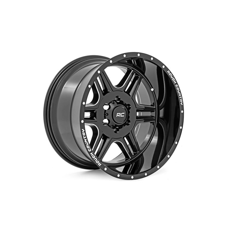 92 Series Wheel Machined One-Piece Gloss Black 20x