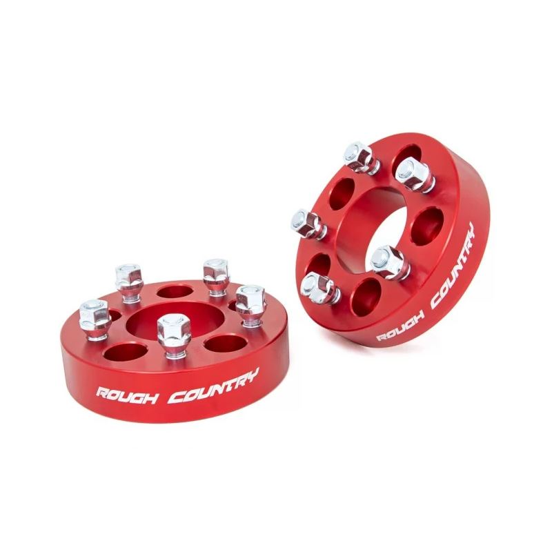 1.5 Inch Wheel Spacers Red 5 x 4.5 Bolt Pattern Pa
