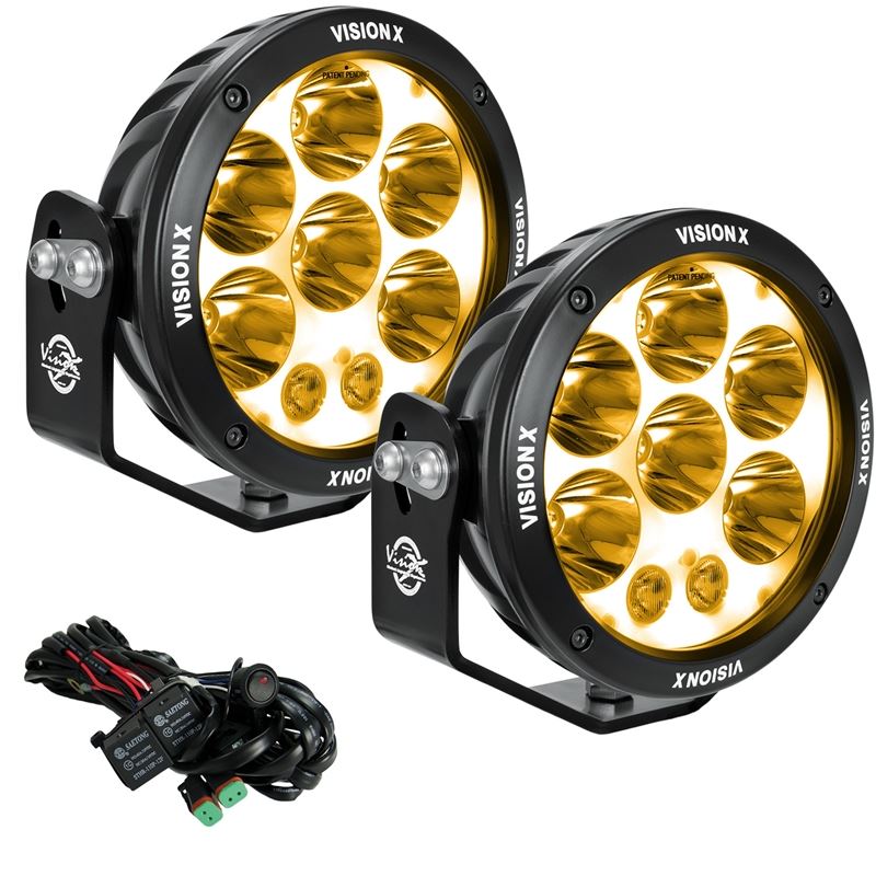 PAIR OF 6.7" CANNON ADV AMBER HALO 8 LED LIGH