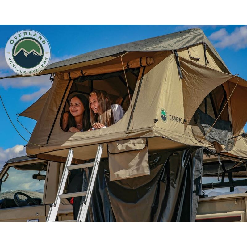 Roof Top Tent - Tan Base With Green Rain Fly