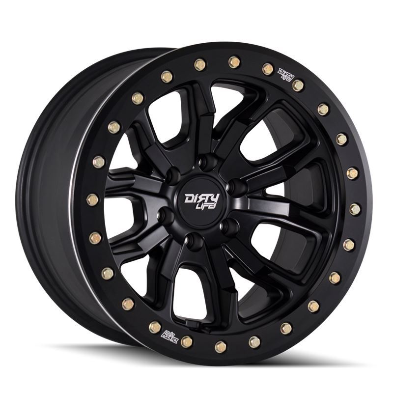 DT-1 (9303) MATTE BLACK W/SIMULATED RING 17X9 5-12