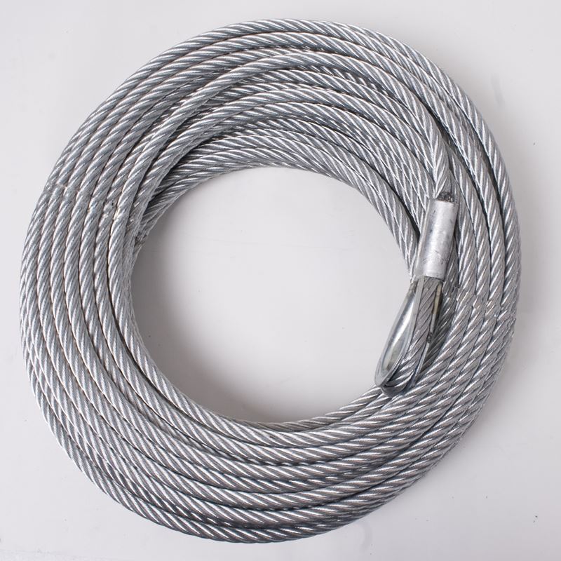 Steel Winch Cable, 23/64 Inch x 94 feet