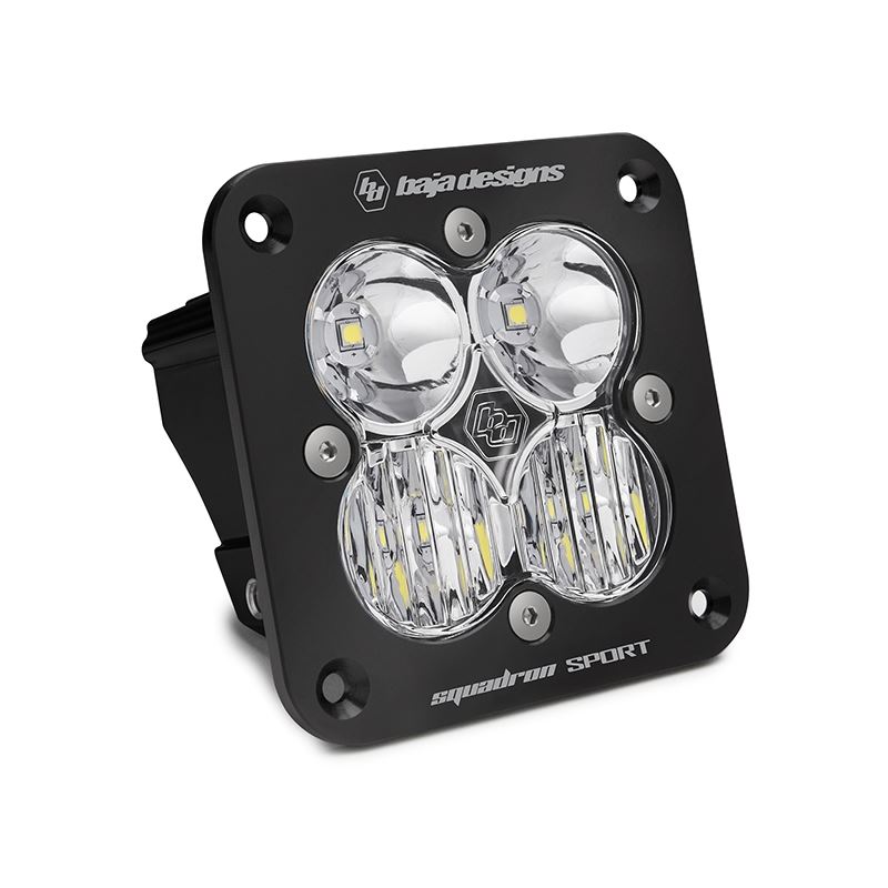 Flush Mount LED Light Pod Black Clear Lens Driving