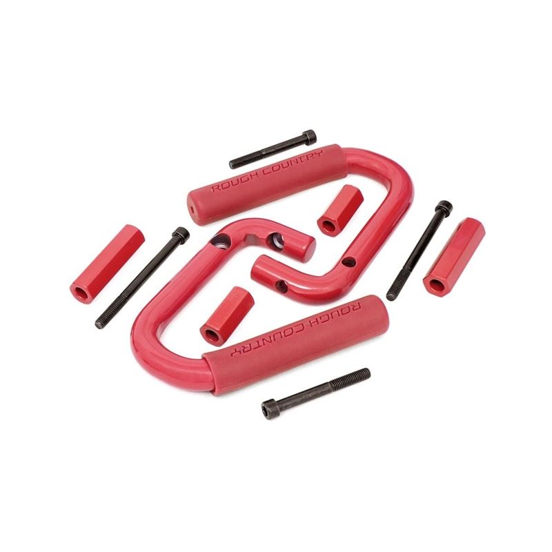 Grab Handles Steel Front Red Jeep Wrangler JK/Wran