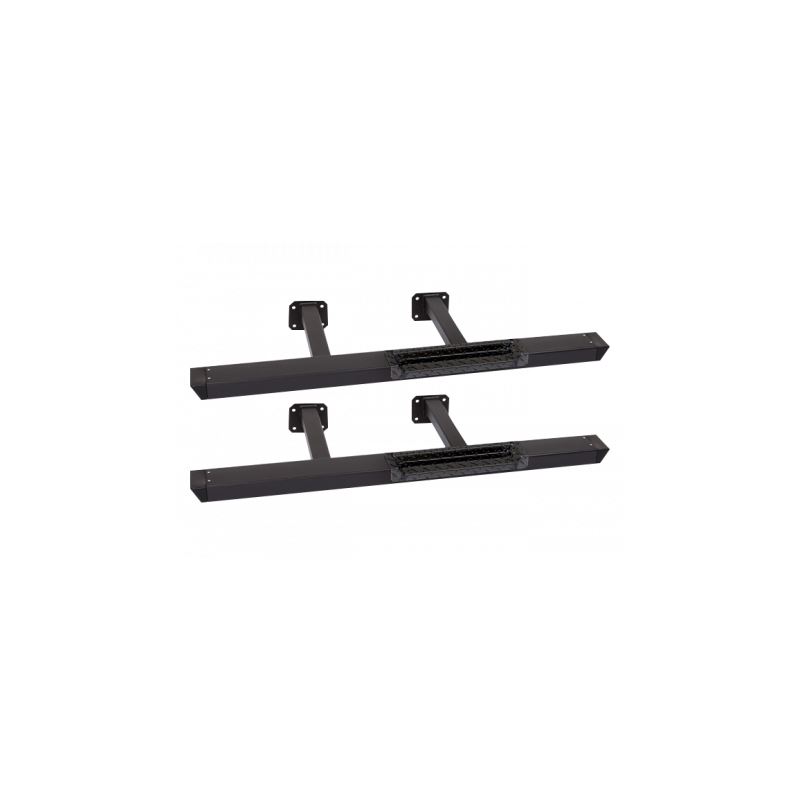 Jeep JK Rock Bars w/ Diamond Tread Step (Black)