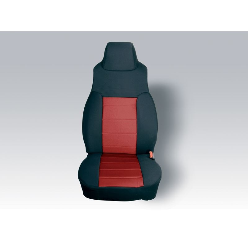 Neoprene Front Seat Covers, Red; 91-95 Jeep Wrangl