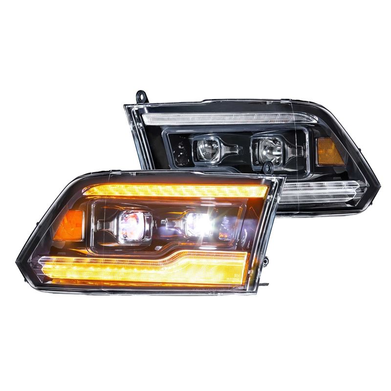 XB LED Headlights: Dodge Ram (09-18) (Pair / Amber