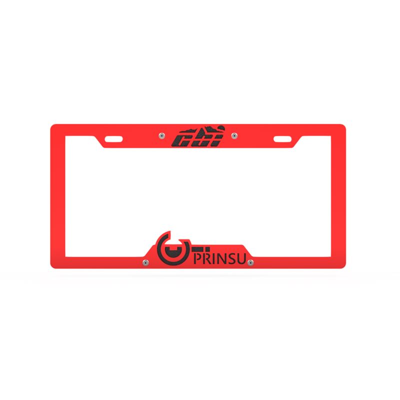 License Plate Cover Red/Black