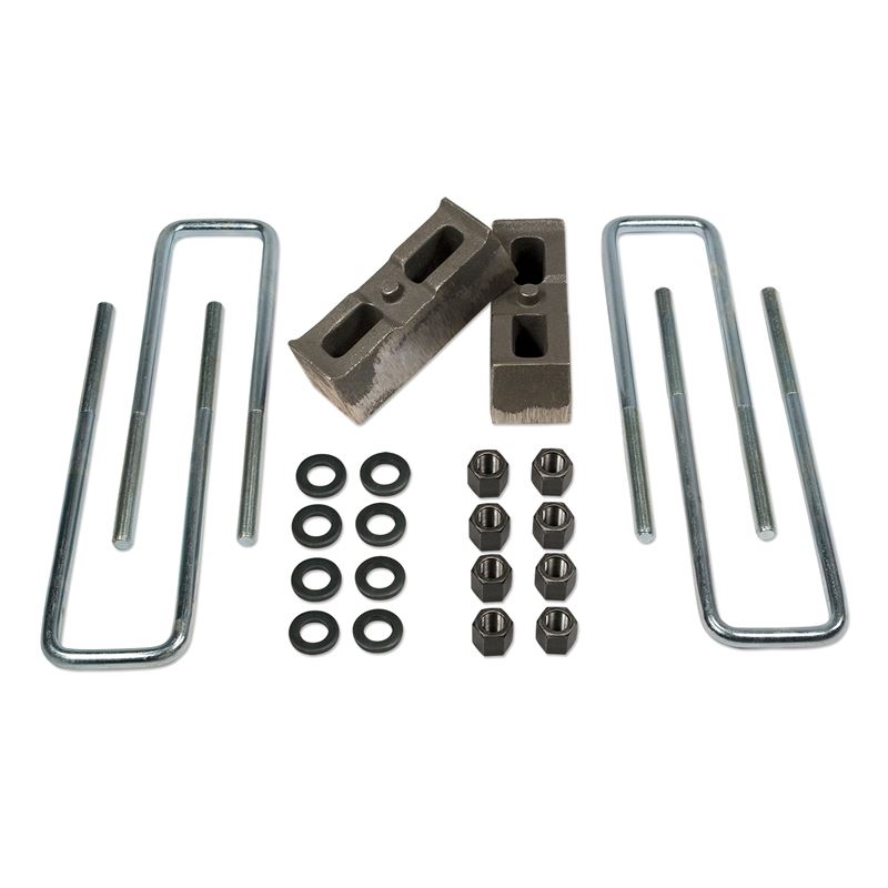 Rear Block and U-Bolt Kit 2 Inch 01-10 Chevy Silve