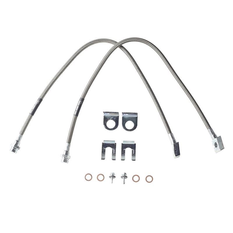 Brake Line Set 22 in. Front Stainless Steel Pair (