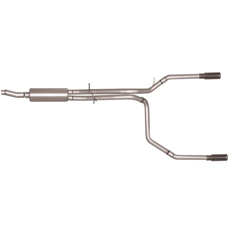 Cat Back Dual Split Exhaust System, Stainless 6950