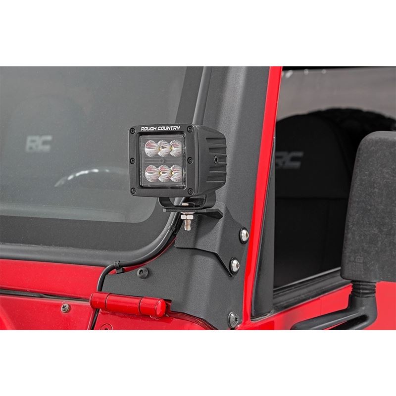 LED Light Mount Lower A-Pillar Pod Jeep Wrangler T