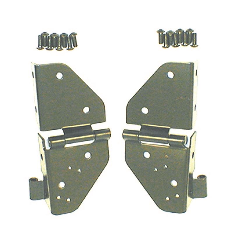 Windshield Hinges, Black; 76-86 Jeep CJ/87-95 Jeep