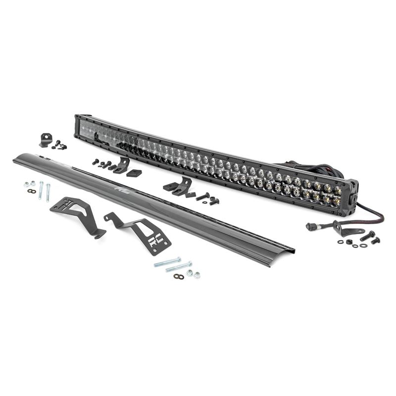 LED Light Front Mount 40" Black Dual Row Whit