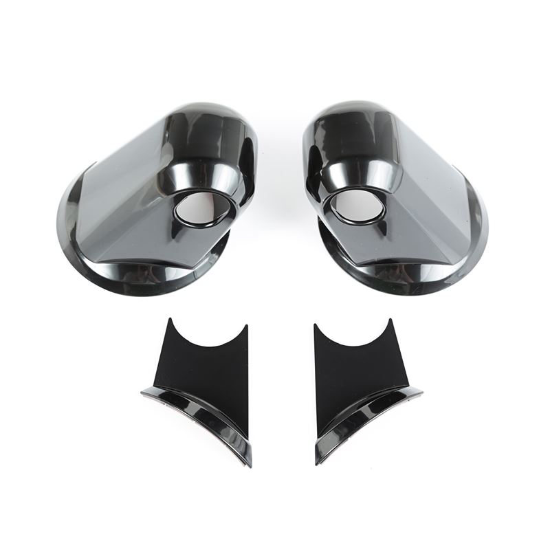 Mirror Arm Covers, Black, Paintable; 07-16 Jeep Wr