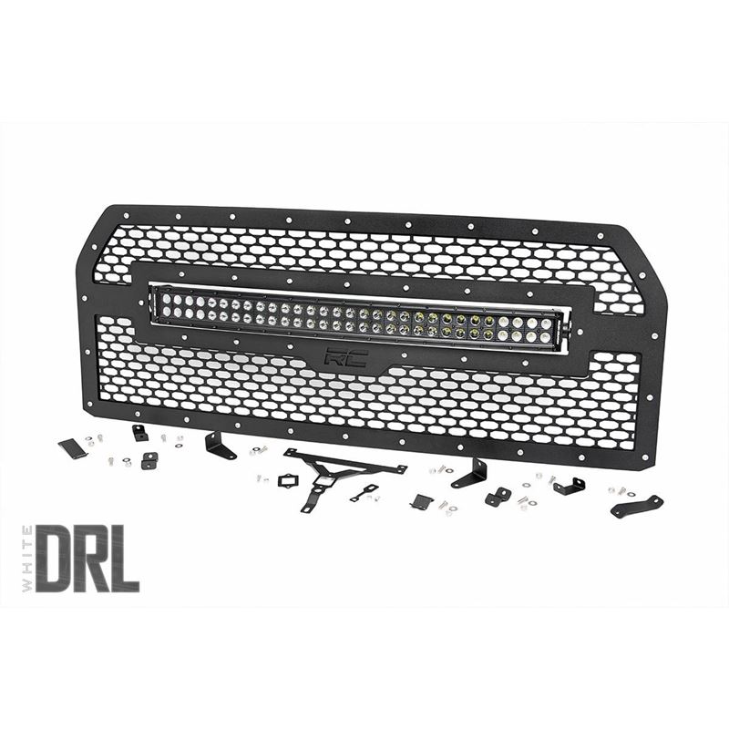 Mesh Grille 30" Dual Row LED Black Ser Ford F