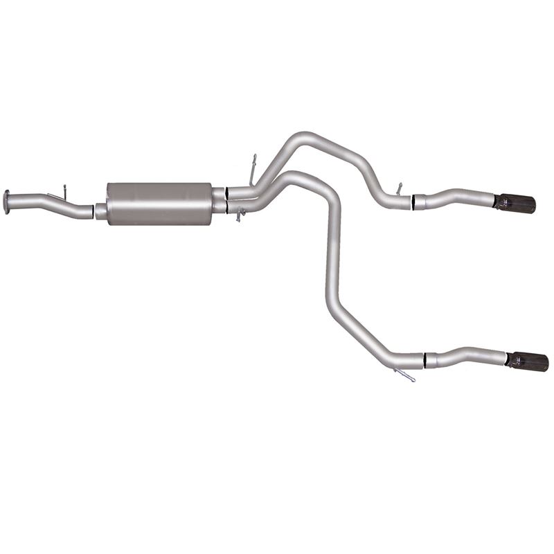 Cat Back Dual Split Exhaust System, Stainless 6556